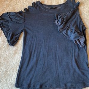 Miss Me adorable blue top with bell sleeves